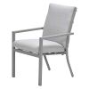 Garden Impressions Vera diningset taupe / light teak tafel en 6 taupe valley sand fauteuils
