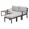 Garden Impressions Cinto loungeset 5-delig carbon black / light teak / desert sand