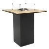 Zwart met teak bar tafel