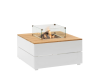 Cosipure 100 wit/teak 100x100x50 cm