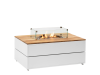 Cosipure 120 wit/teak 120x80x50 cm