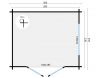 Tuindeco Gadsby Blokhut 300x250 cm 40 mm vuren blank