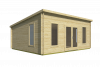 Blokhut Calpe | 44 mm | onbehandeld | 595x500 cm