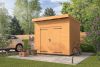 Berging Almelo 300x300 cm incl. dubbele deur, horizontale wanden onbehandeld - Bouwpakket