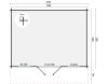 Tuindeco Parijs blokhut 500x380 cm 44 mm vuren honing geïmpregneerd
