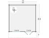 Tuindeco Salamanca blokhut 500x500 cm 34 mm vuren groen geïmpregneerd