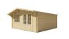 Tuindeco Salamanca blokhut 500x500 cm 34 mm vuren groen geïmpregneerd