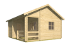 Tuindeco Edelweiss chalet 600x510 cm 70 mm vuren bruin geïmpregneerd