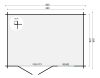Tuindeco Gorliz Blokhut 400x300 cm 28 mm vuren blank