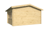 Tuindeco Blackpool blokhut 440x340 cm + luifel 90 cm 58 mm vuren grijs geïmpregneerd