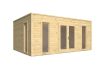 Tuindeco Marco Blokhut 500x350 cm 28 mm vuren grijs geïmpregneerd