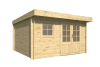 Tuindeco Greta Blokhut 340x340 cm 28 mm vuren blank