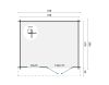 Tuindeco Marta Blokhut 340x280 cm 28 mm vuren blank