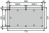 Plattegrond Overkapping Prestige XL 700x360 cm 