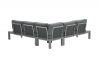 Adelaide lounge set 4-delig carbon black/ mystic grey