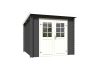 Outdoor Life Indi Blokhut 250x250 cm 28 mm vuren Carbon Grey-Wit gecoat