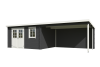 Outdoor Life Aida Blokhut 780x295 cm 28 mm vuren Carbon Grey-Wit gecoat
