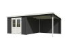 Outdoor Life Orlando Blokhut 601,2x312 cm 28 mm vuren Carbon Grey-Wit gecoat