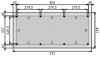 Plattegrond Overkapping Prestige XL 900x360 cm 