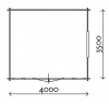 Lugarde Blokhut B15 400x350 cm - 44 mm - plattegrond