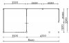Lugarde Blokhut Springfield PS13 - 350x350 cm + luifel 472 cm