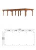 Overkapping Toscane 1230x545 cm plattegrond