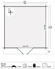Blokhut Gunda 400x400 cm - plattegrond