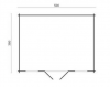 Blokhut Parijs 500x380 cm - red class wood geïmpregneerd