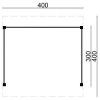  Overkapping Bastenaken 400x300cm - Geïmpregneerde wanden- DIY plattegrond