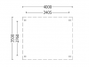 Overkapping Zadeldak Betula 400x350 cm plattegrond
