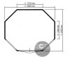 Lugarde Tuinhuis P897 300x250 cm - 28 mm - plattegrond