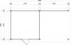 Lugarde Select Modern tuinhuis met overkapping Nunspeet 300x300cm + 300cm - Onbehandeld