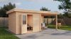 Lugarde Select Modern tuinhuis met overkapping Nunspeet 300x300cm + 300cm - Onbehandeld