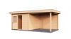 Lugarde Select Modern tuinhuis met overkapping Nunspeet 300x300cm + 300cm - Onbehandeld