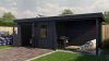 Lugarde Select Modern tuinhuis met overkapping Neerkant 388x250cm + 300cm - Zwarte olie