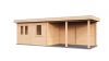 Lugarde Select Modern tuinhuis met overkapping Dronten 388x250cm + 400cm - Onbehandeld