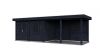 Lugarde Select Modern tuinhuis met overkapping Dronten 388x250cm + 400cm - Zwarte olie