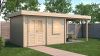 Lugarde Select Modern tuinhuis met overkapping Emmen 388x300cm + 300cm - Onbehandeld