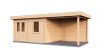 Lugarde Select Modern tuinhuis met overkapping Emmen 388x300cm + 300cm - Onbehandeld