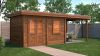 Lugarde Select Modern tuinhuis met overkapping Emmen 388x300cm + 300cm - Bruine olie