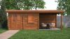 Lugarde Select Modern tuinhuis met overkapping Emmen 388x300cm + 300cm - Bruine olie