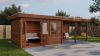 Lugarde Select Modern tuinhuis met overkapping Zutphen 388x300cm + 400cm - Bruine olie