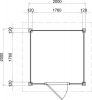 Lugarde Select Modern tuinhuis Den Haag 200x200cm - Onbehandeld