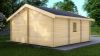 Dubbele garage 44 mm - 595x700 cm - onbehandeld