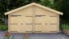 Dubbele garage 44 mm - 595x700 cm - onbehandeld