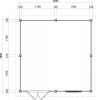 Lugarde Select Modern tuinhuis Rotterdam 388x388cm - Onbehandeld