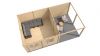 Lugarde Select Modern tuinhuis met overkapping Almere 388x388cm + 300cm - Onbehandeld