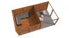 Lugarde Select Modern tuinhuis met overkapping Almere 388x388cm + 300cm - Bruine olie