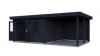 Lugarde Select Modern tuinhuis met overkapping Almere 388x388cm + 300cm - Zwarte olie