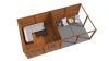 Lugarde Select Modern tuinhuis met overkapping Amstelveen 388x388cm + 400cm - Bruine olie